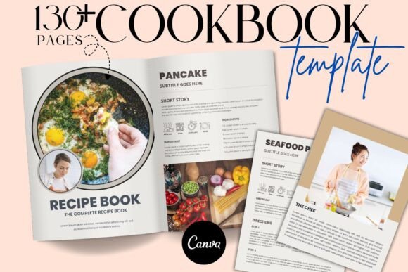 Download Editable Canva Cookbook Template - Editable canva Collection