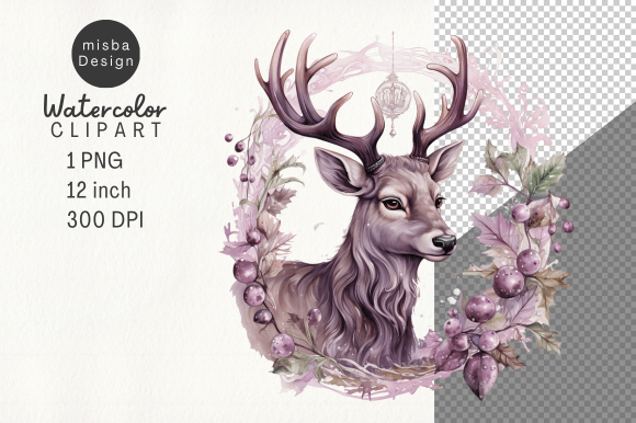 Download Vintage Christmas Deer Clipart PNG - Deer clipart png Collection