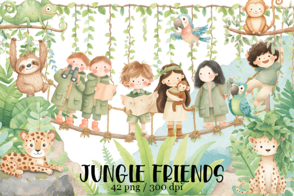 Download Watercolor Jungle Clipart, Tropical - Jungle clipart Collection