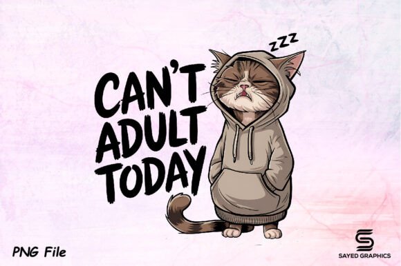 Download Funny Lazy Cat Adult Png Sarcastic Sassy - Premium Resources