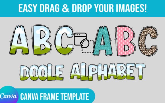 Download Editable Canva Frame Doodle Alphabet - Editable canva Collection