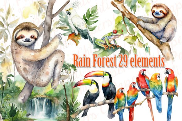 Download Rain Forest Clipart.Jungle Clipart,Sloth - Premium Resources